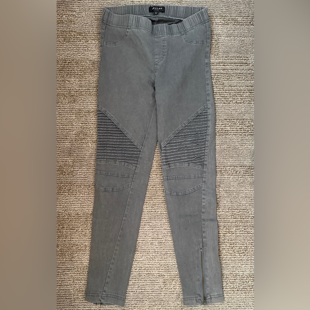 Beulah Gray Moto Jeggings